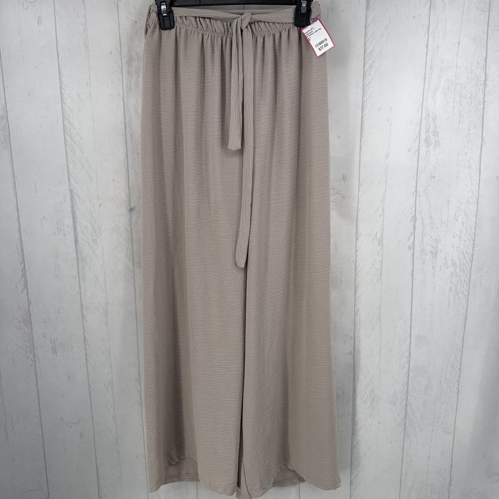 M belted wide leg pant