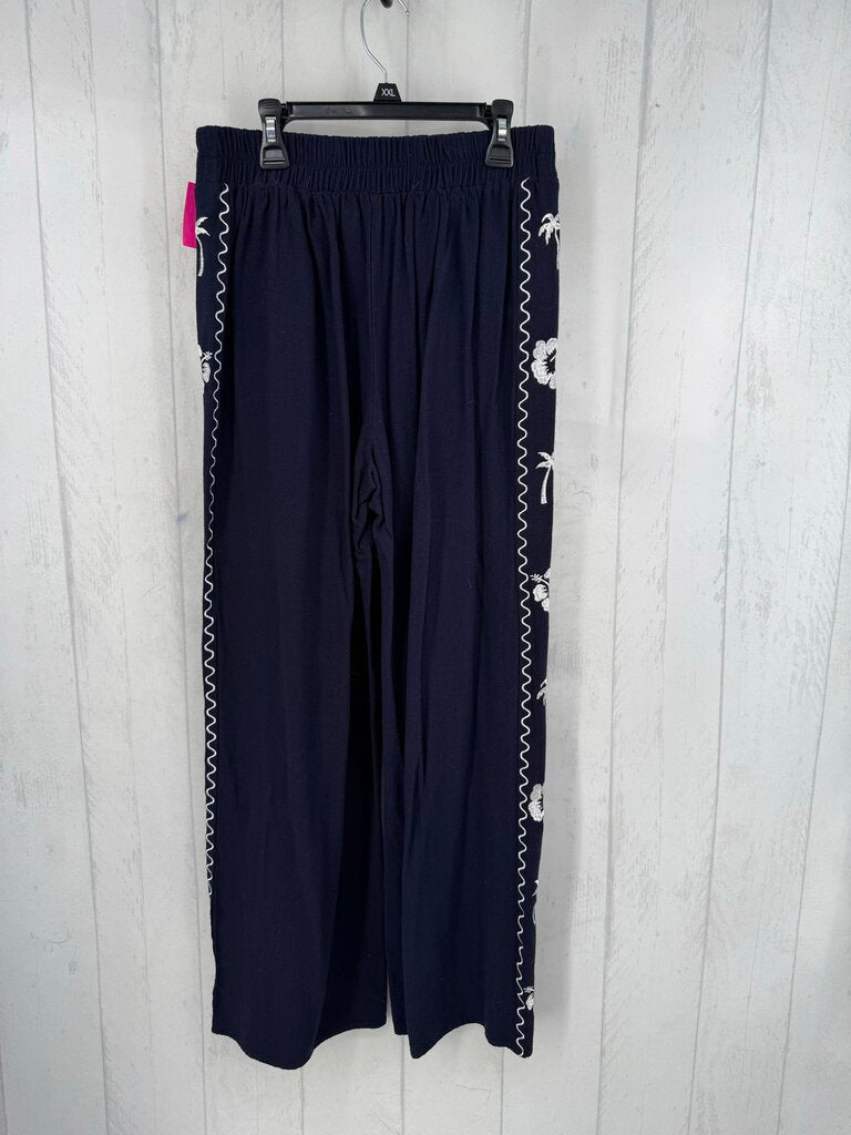 M flo embroidered wide leg pant