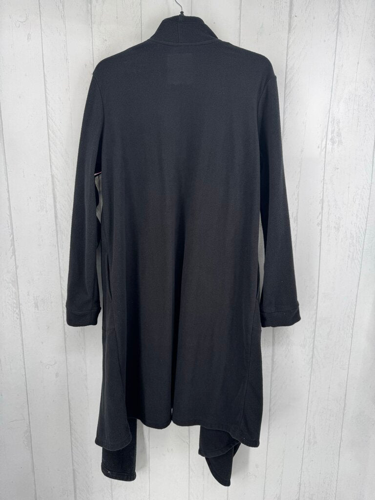 L fleece flowy front cardi