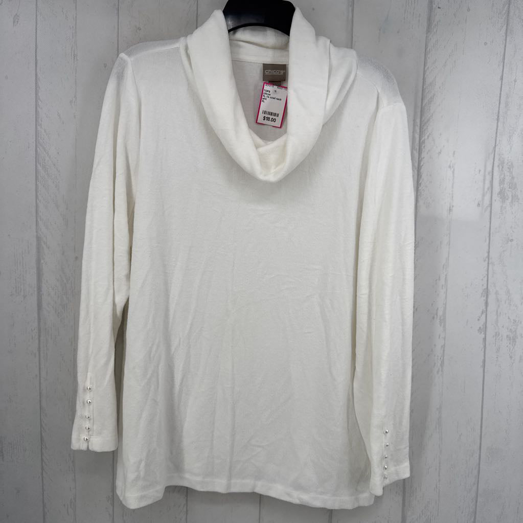 XL l/s cowl neck top