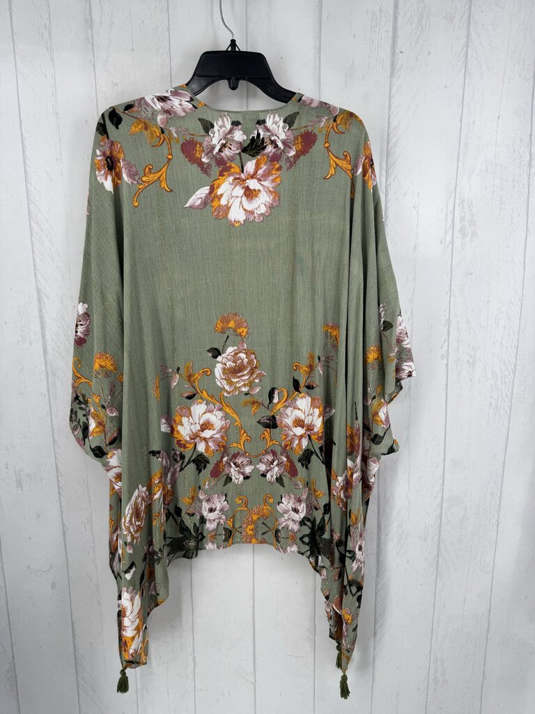 O/S flo print ruana