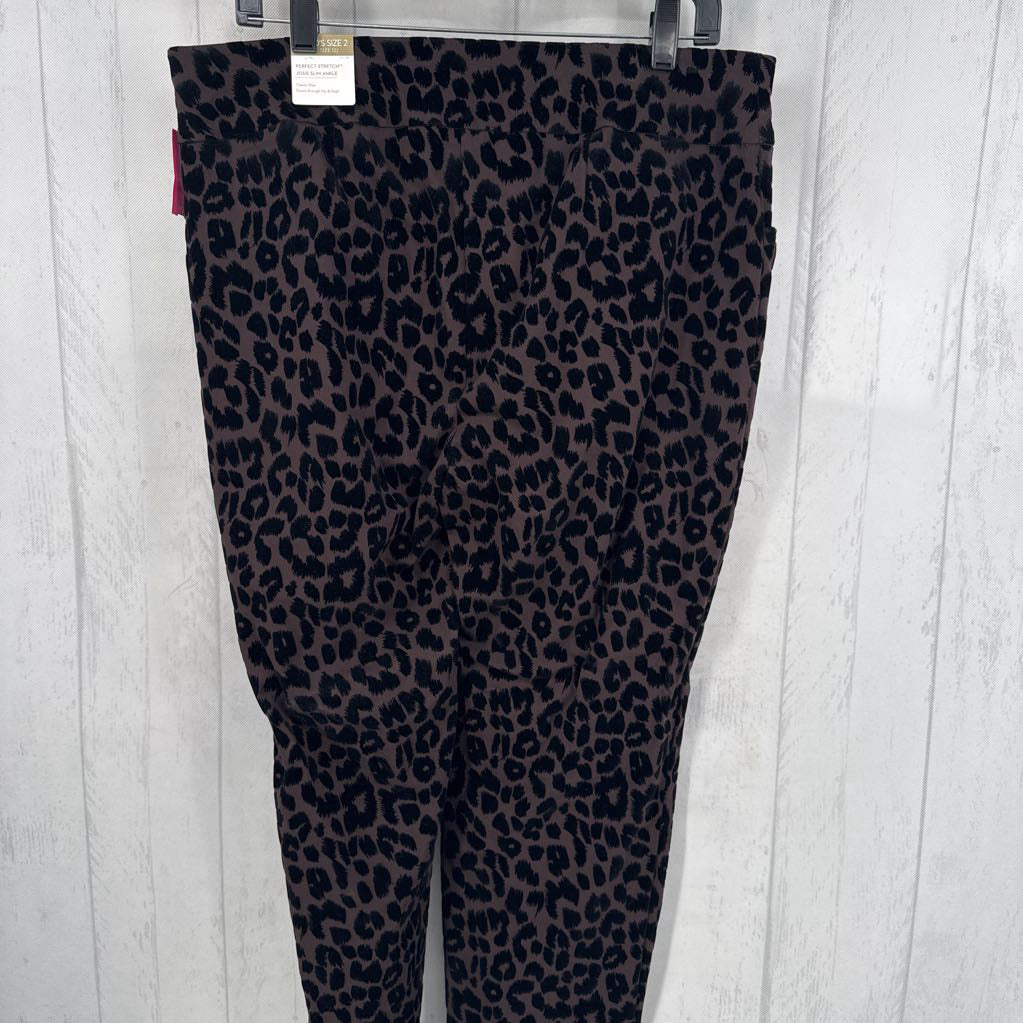 R70 L cheetah flocked slim fit pant