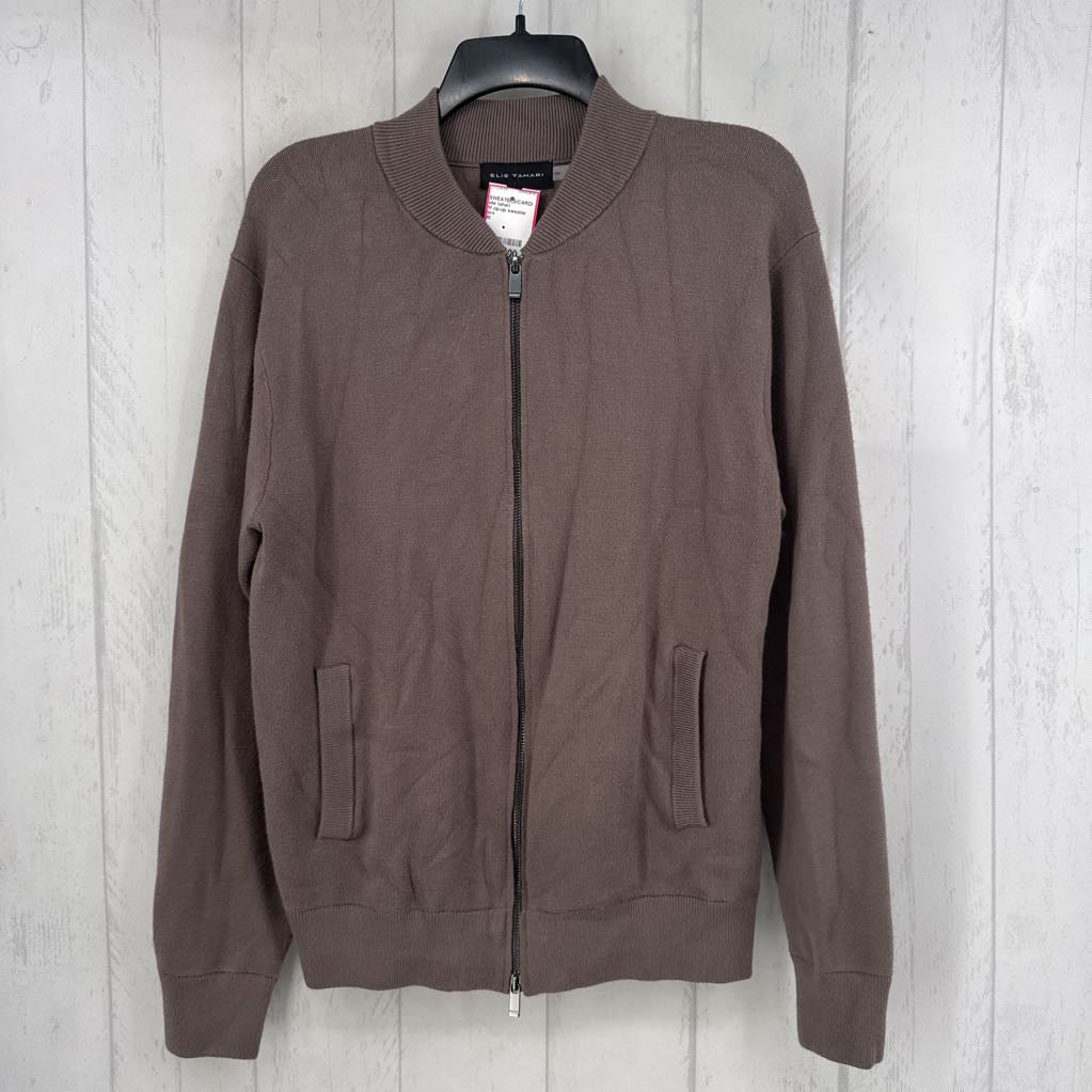 M zip-up sweater