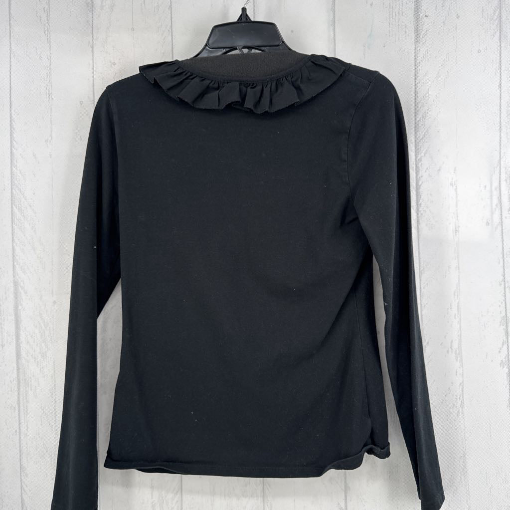 M ruffled v-neck l/s top