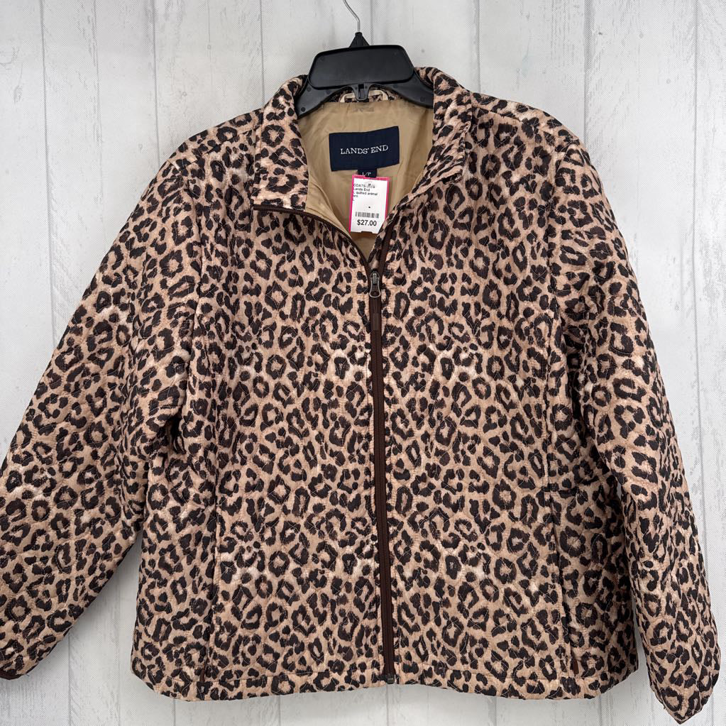 L quilted animal print jacket