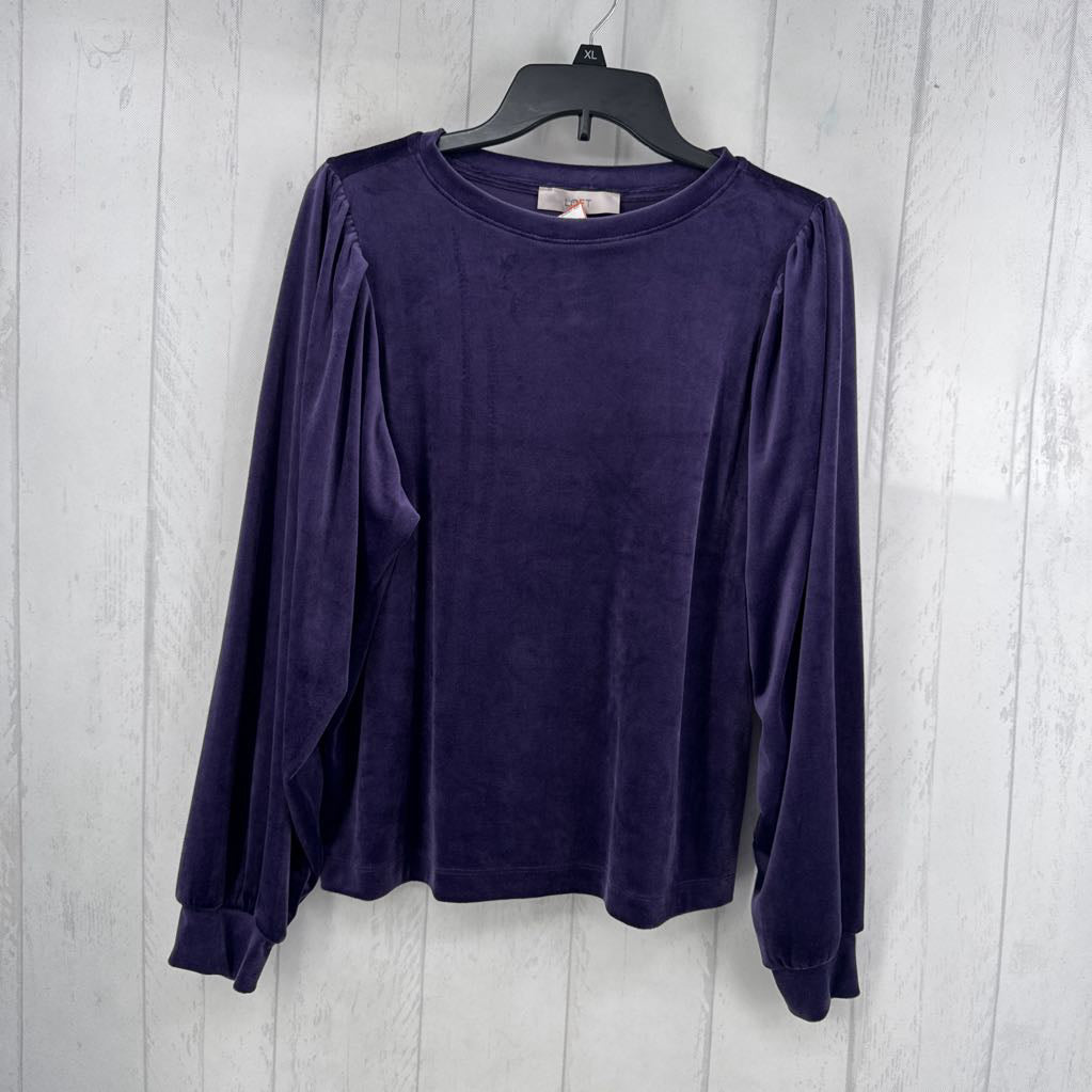 M velour l/s top