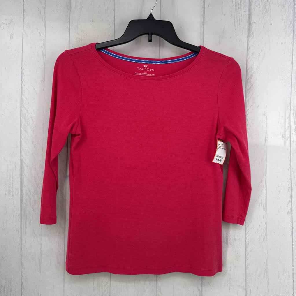 M bateau neck 3/4 slv tee