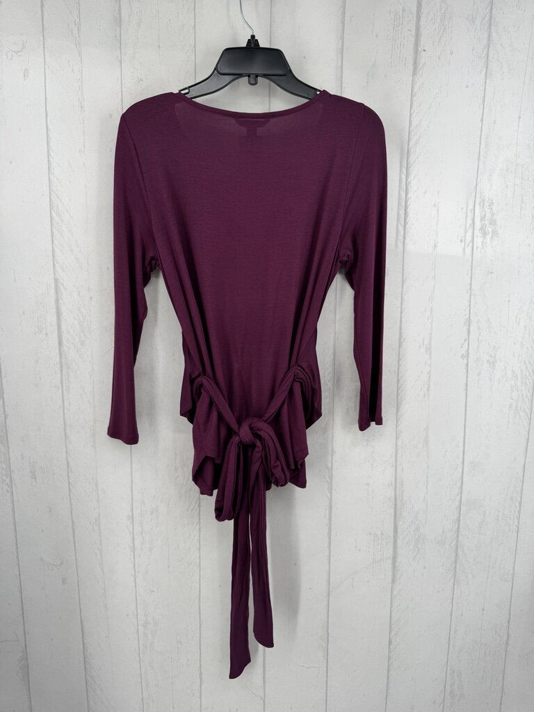 M scoop neck l/s wrap top