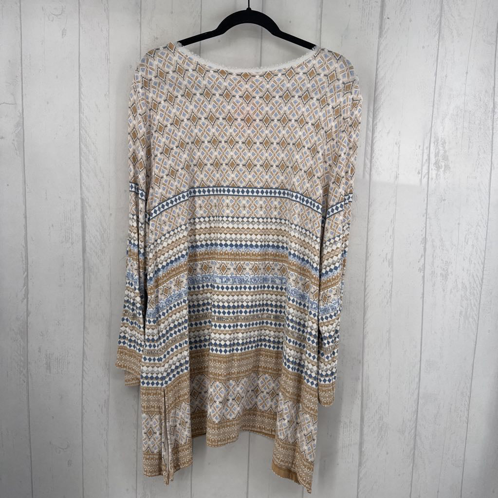 3X printed embelished l/s tee