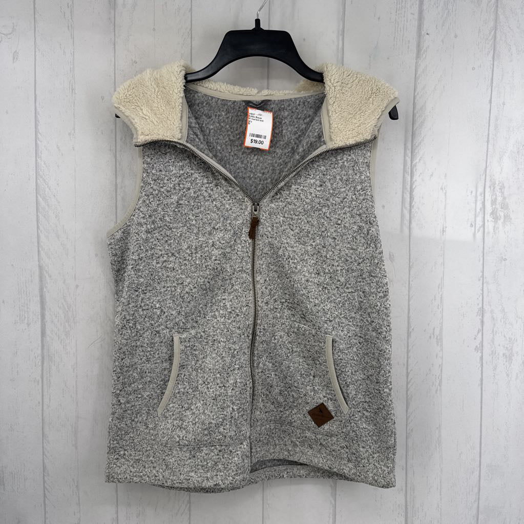 M marled knit hooded vest