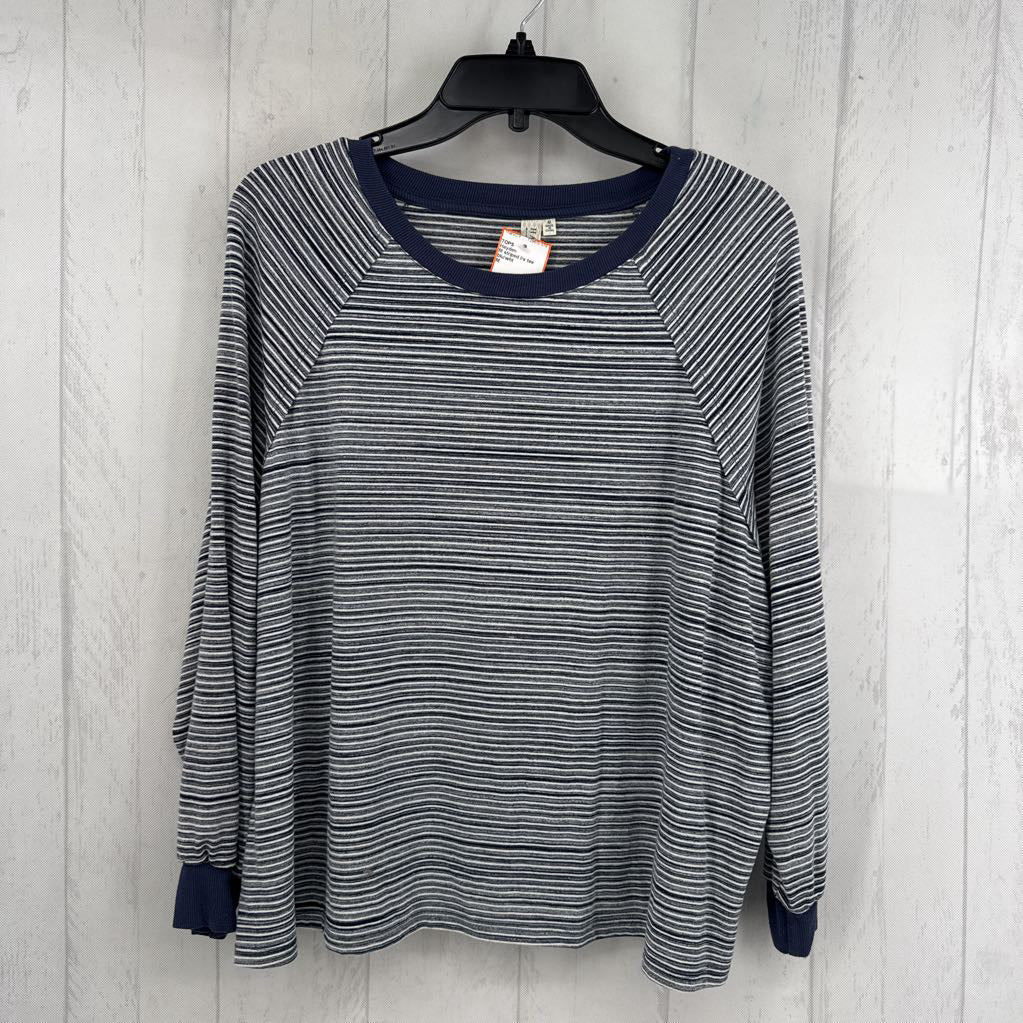 M striped l/s tee