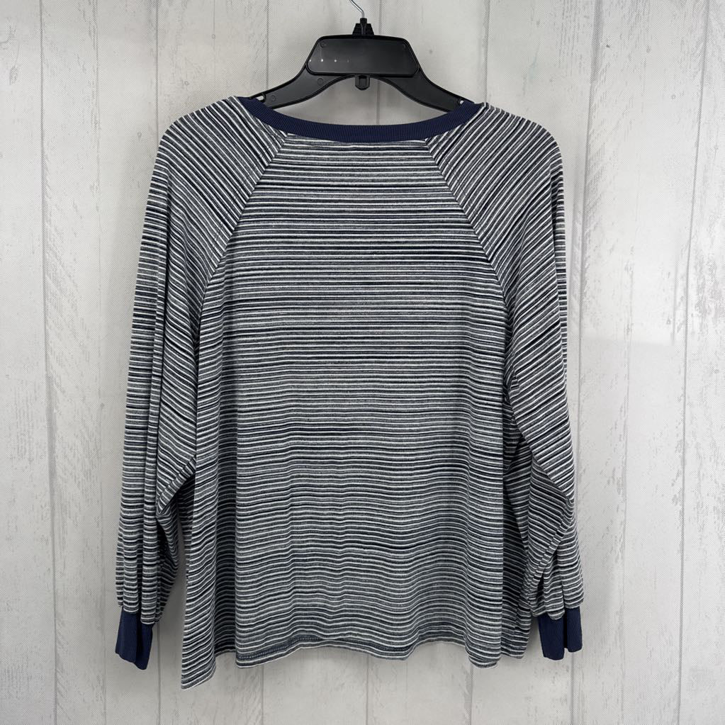 M striped l/s tee