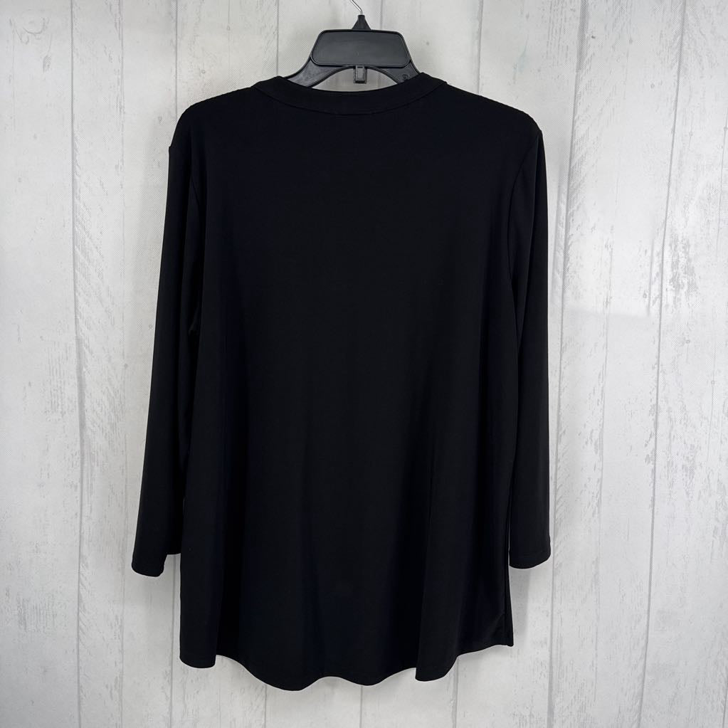 XL split neck 3/4 slv top