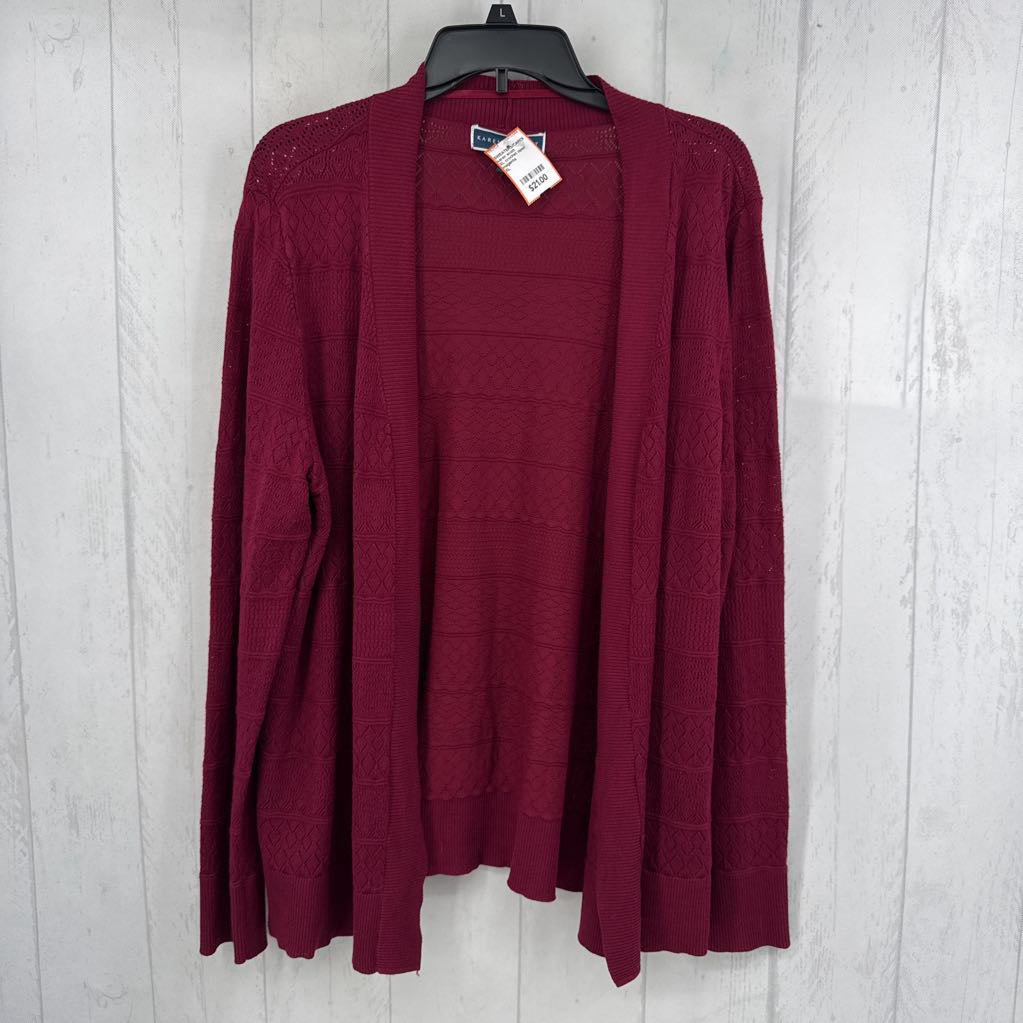 XL crochet open front cardi