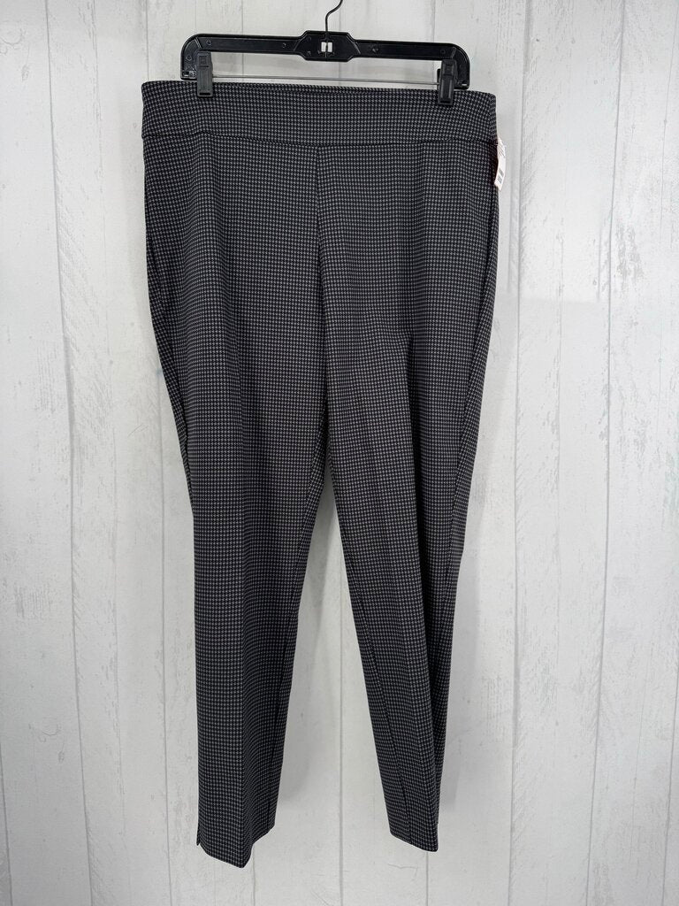 L houndstooth pull-on pant