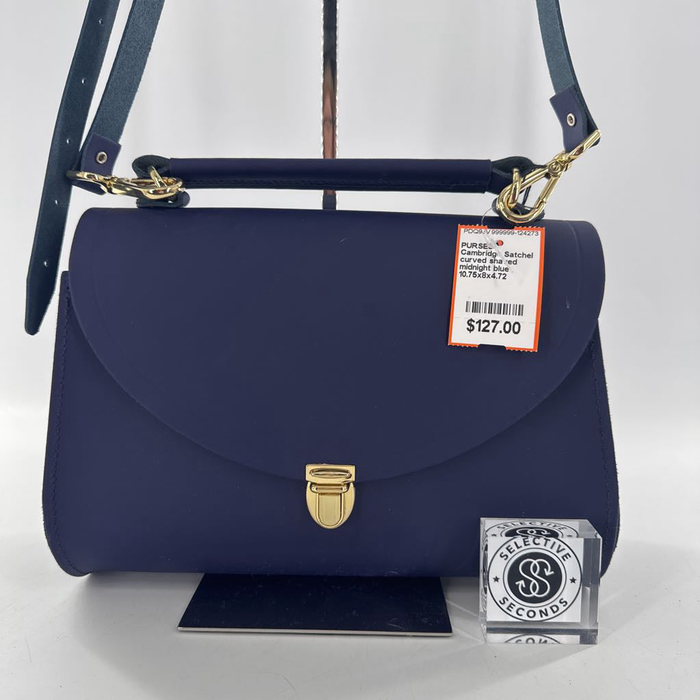 curved shaved pushlock closure satchel