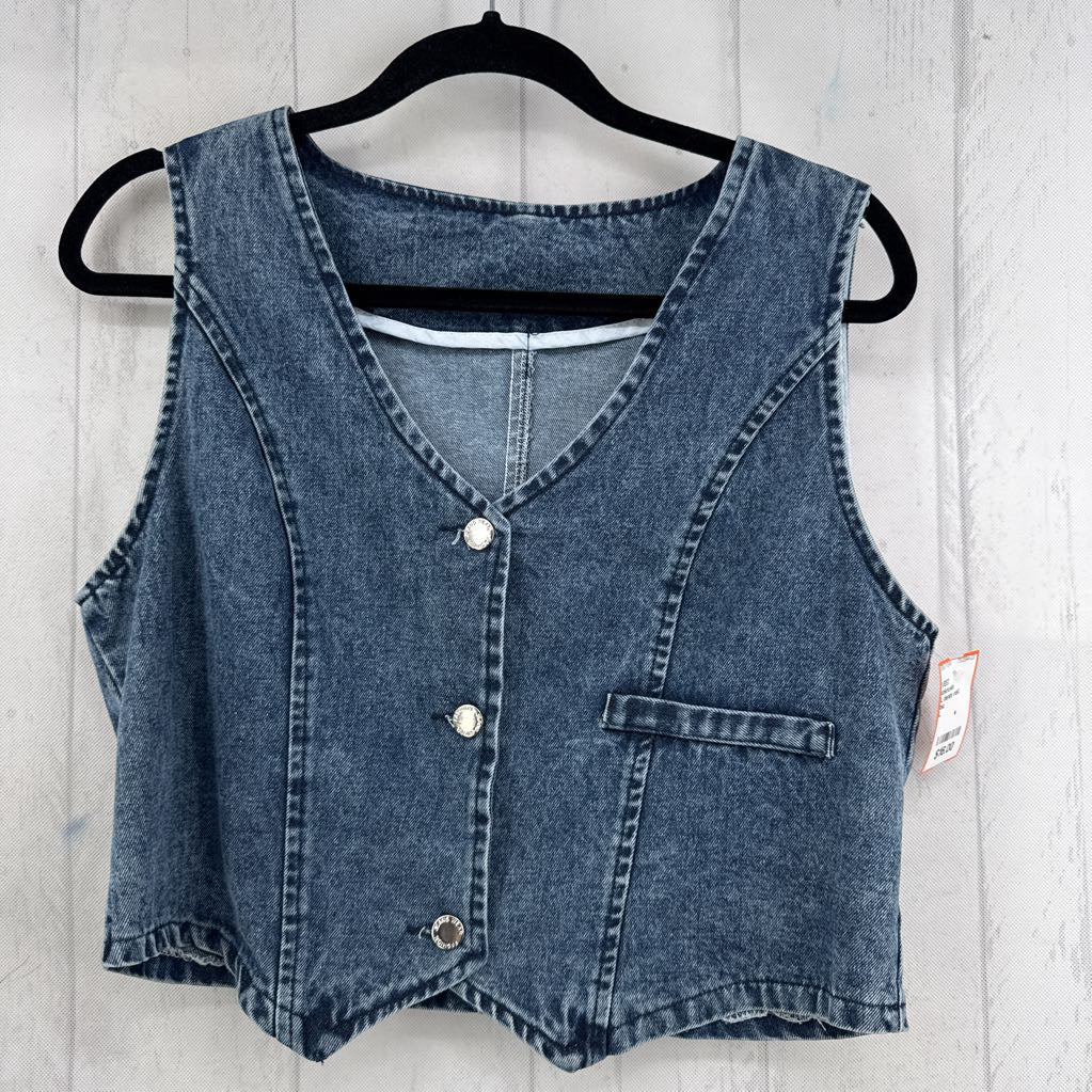 L denim vest