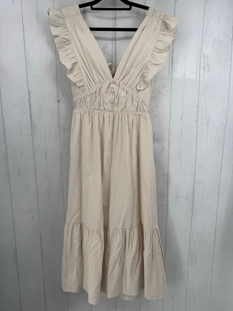 R65 L natural stripe maxie dress