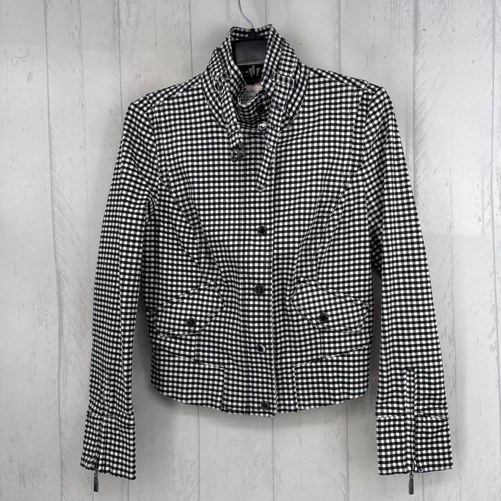 R190 4 checkered crop jacket