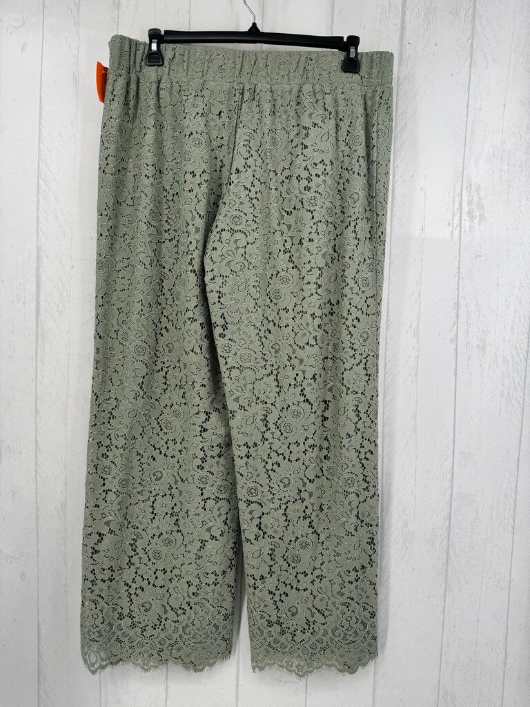 L lace pull-on wide leg pant