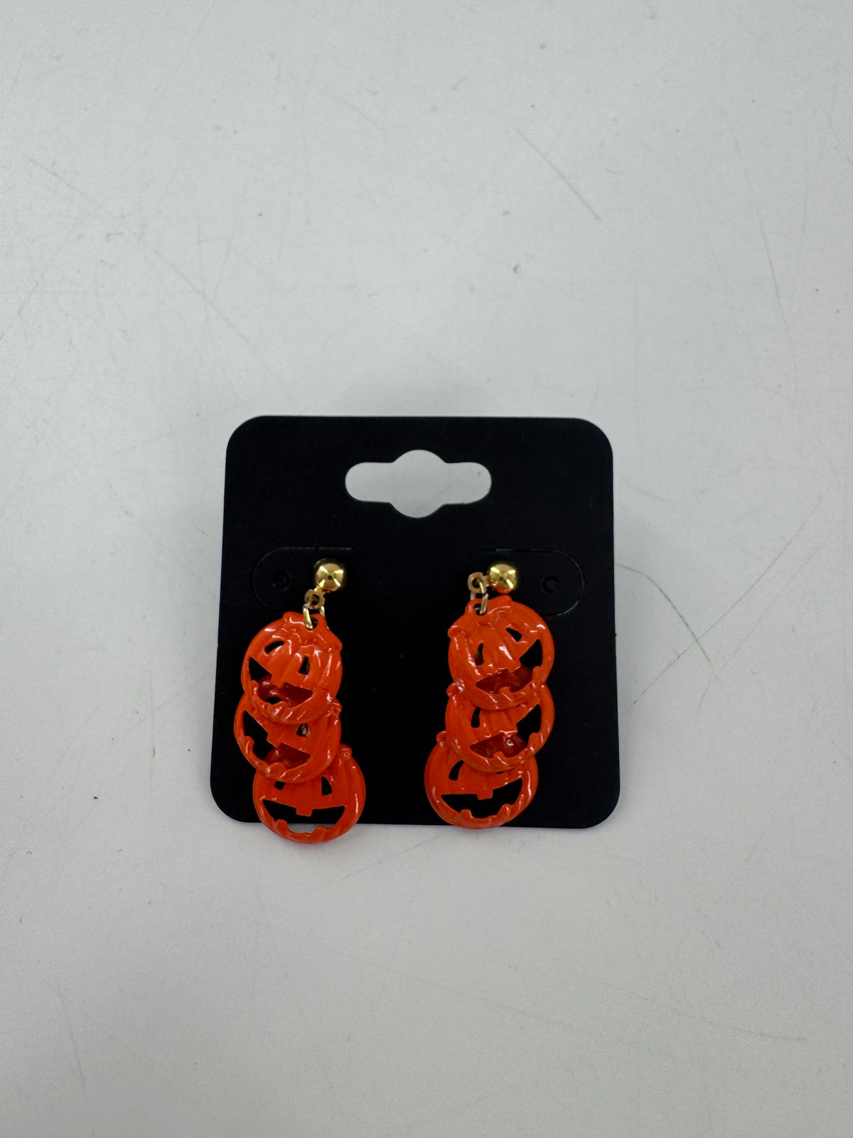 orange pumpkin dangle earrings