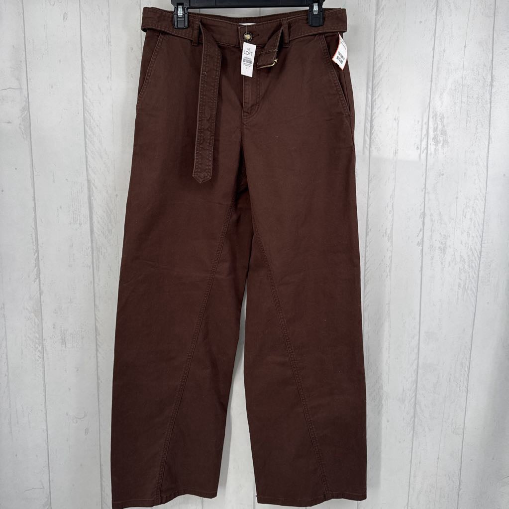4 belted wide leg pant