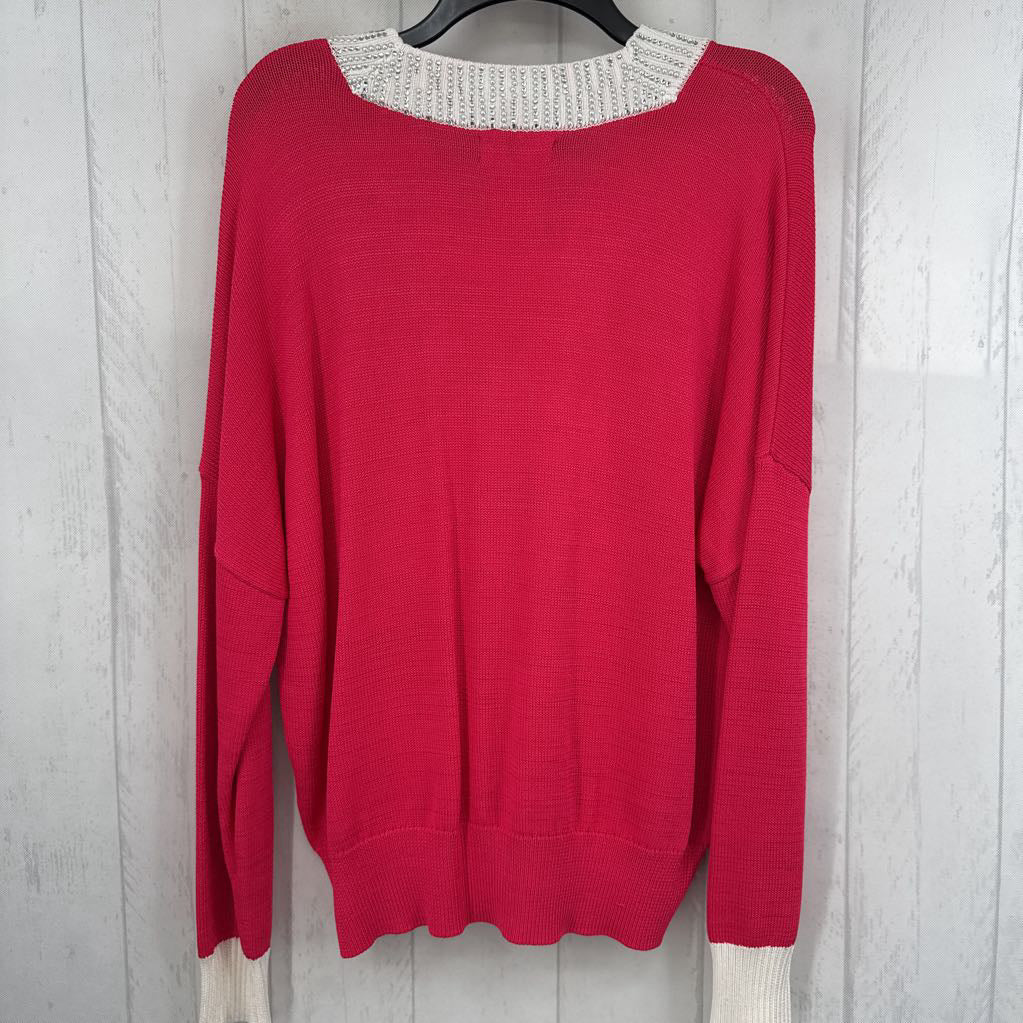 M embelished v-neck sweater