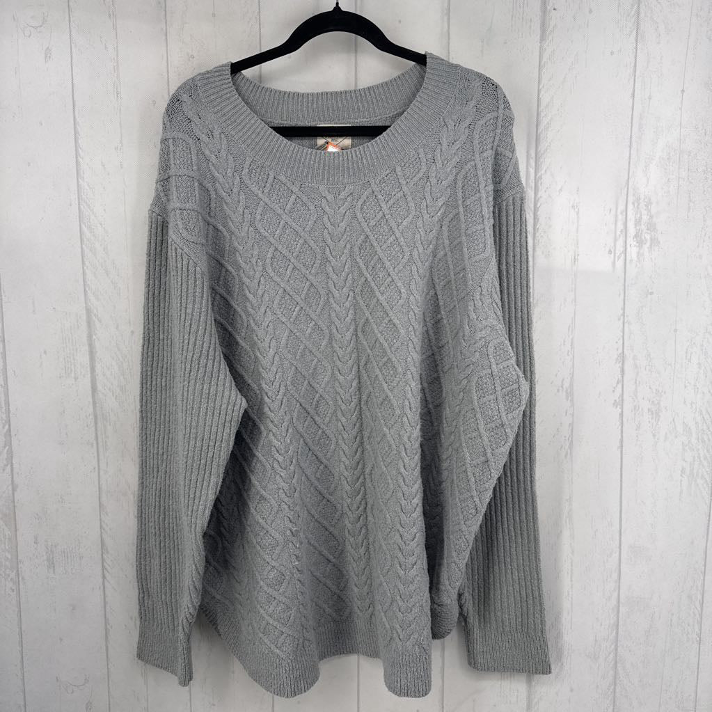 3X cable knit sweater