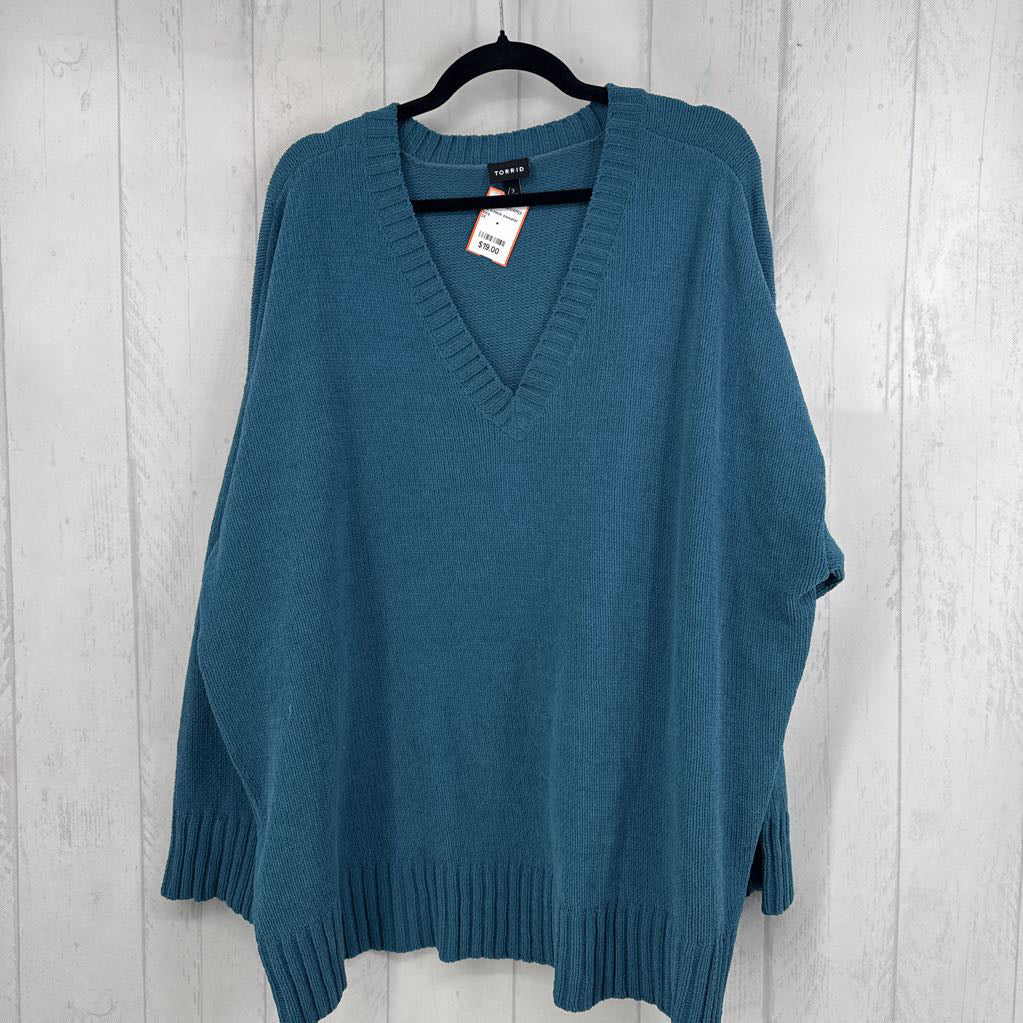 3X v-neck sweater