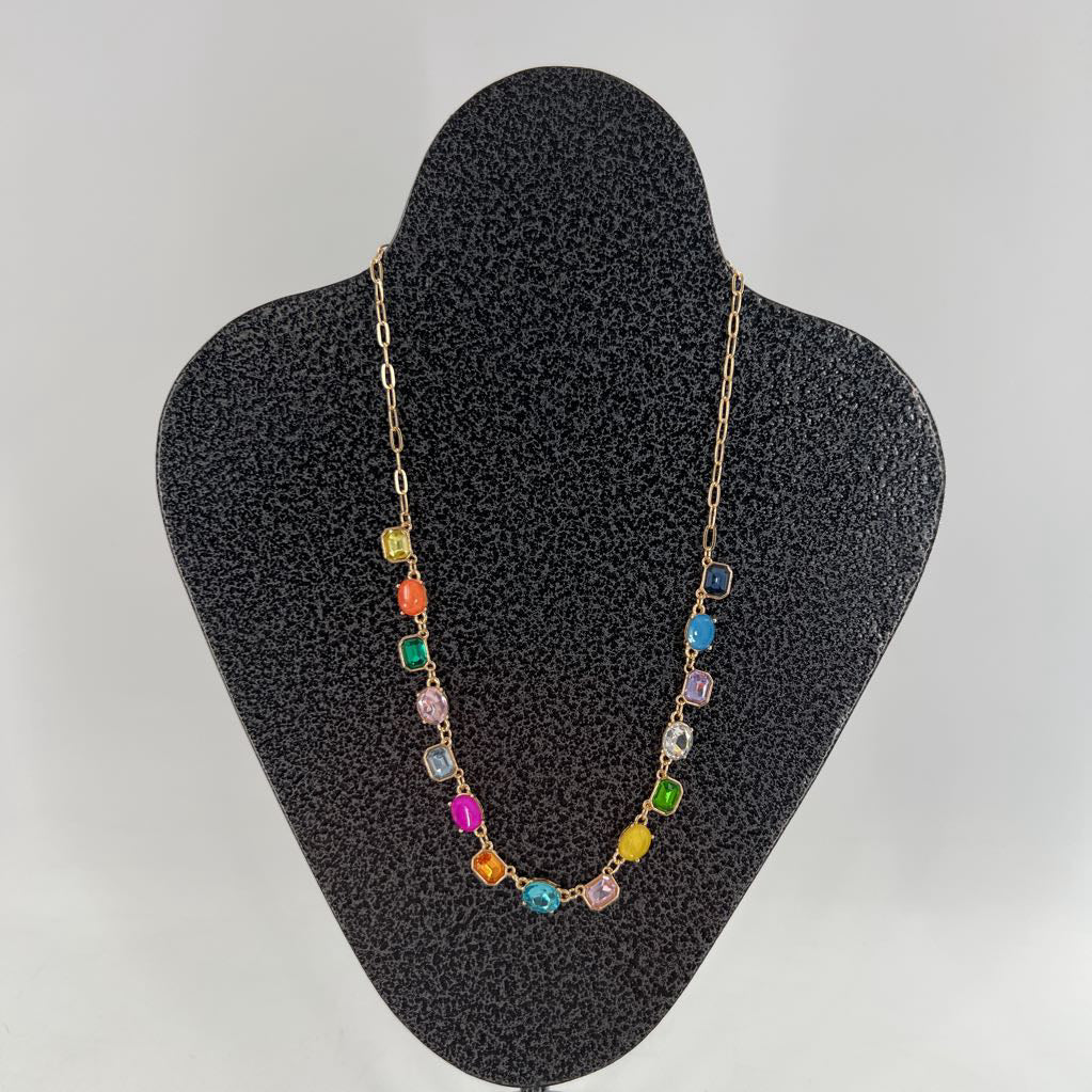 colorful stone necklace