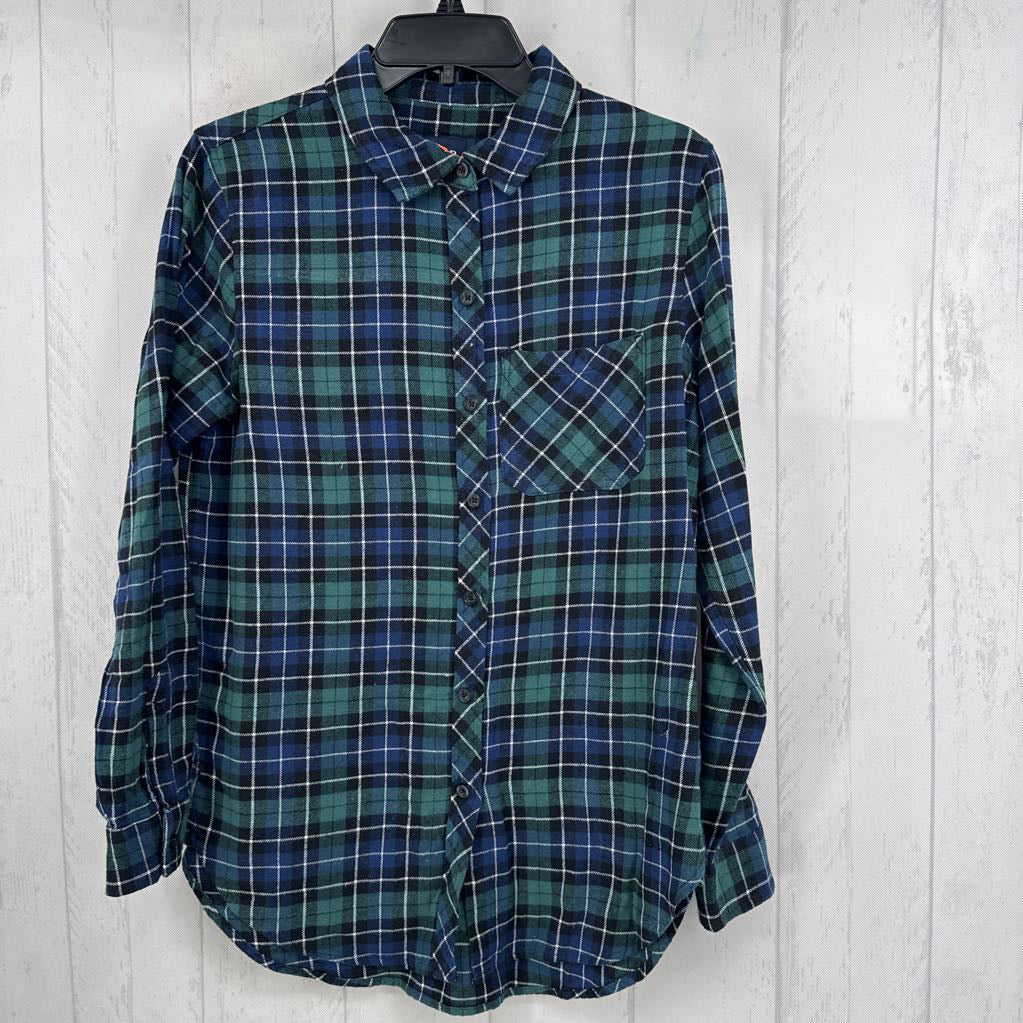R70 XS plaid button down l/s top