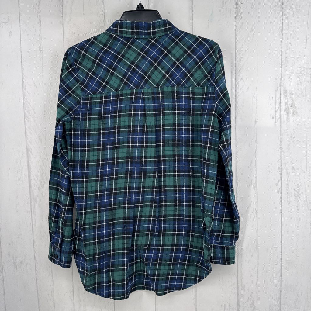R70 XS plaid button down l/s top