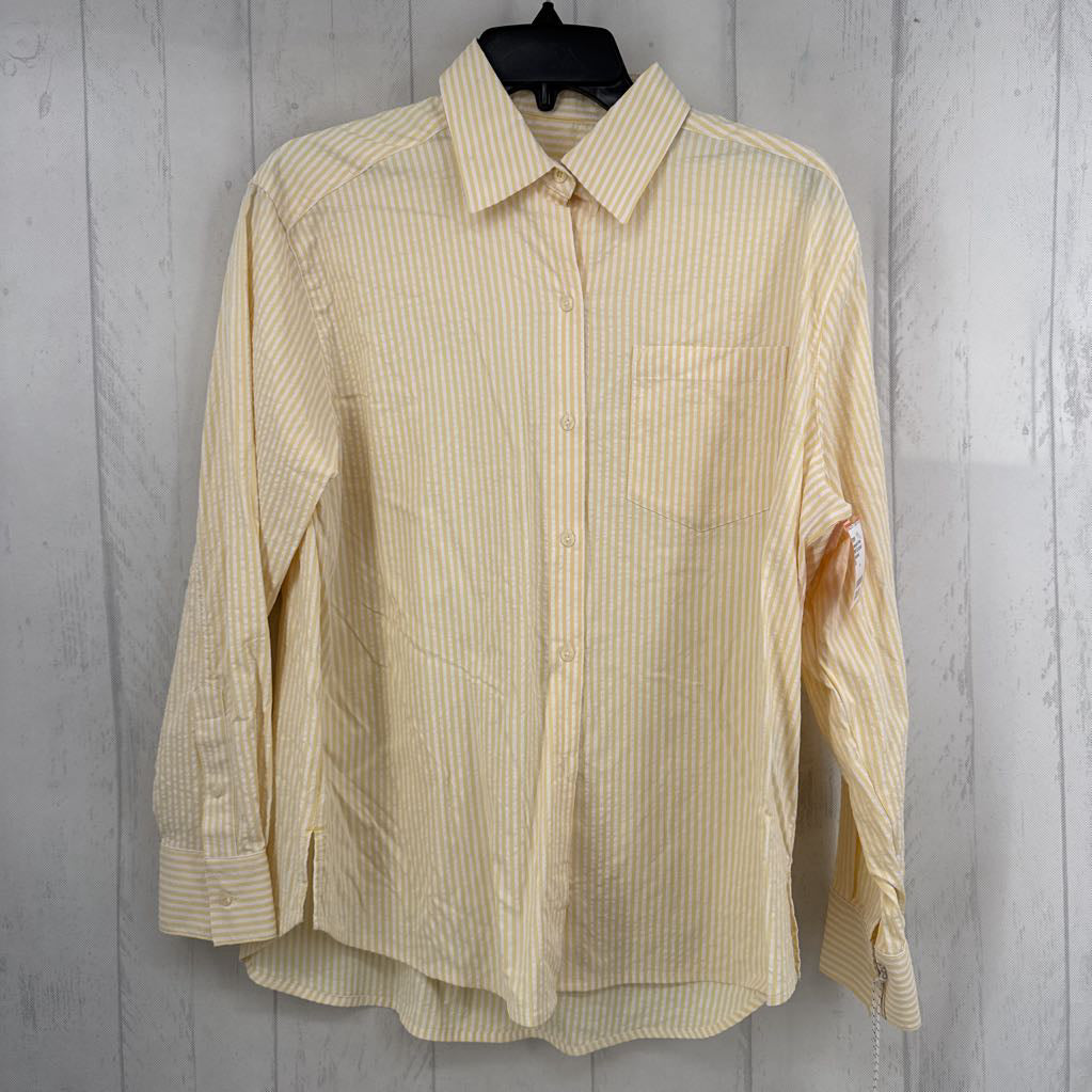 R98 XS striped button down l/s top