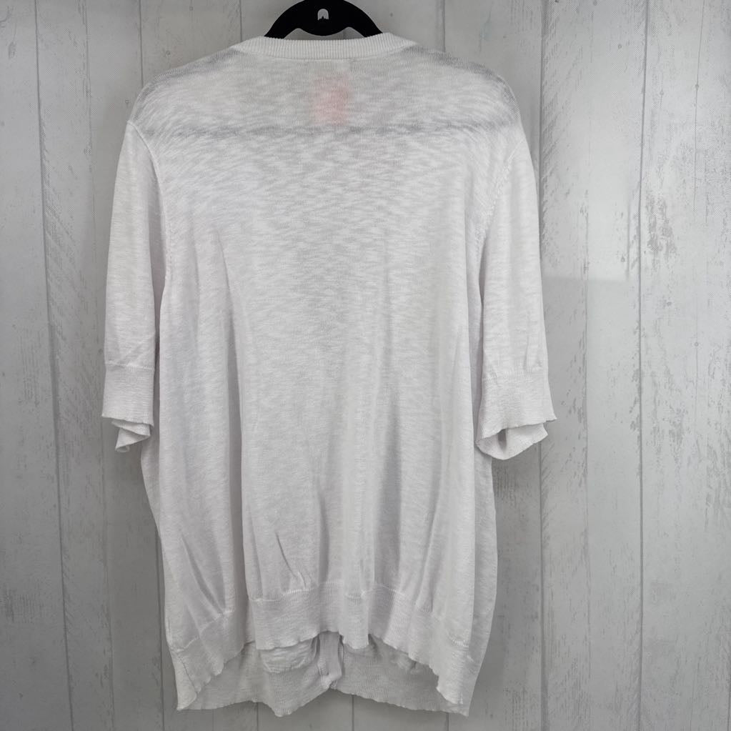 3X button front s/s cardi