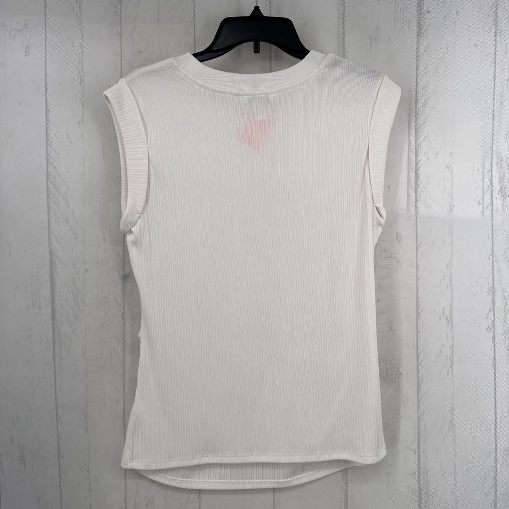 L ribbed gathered tank