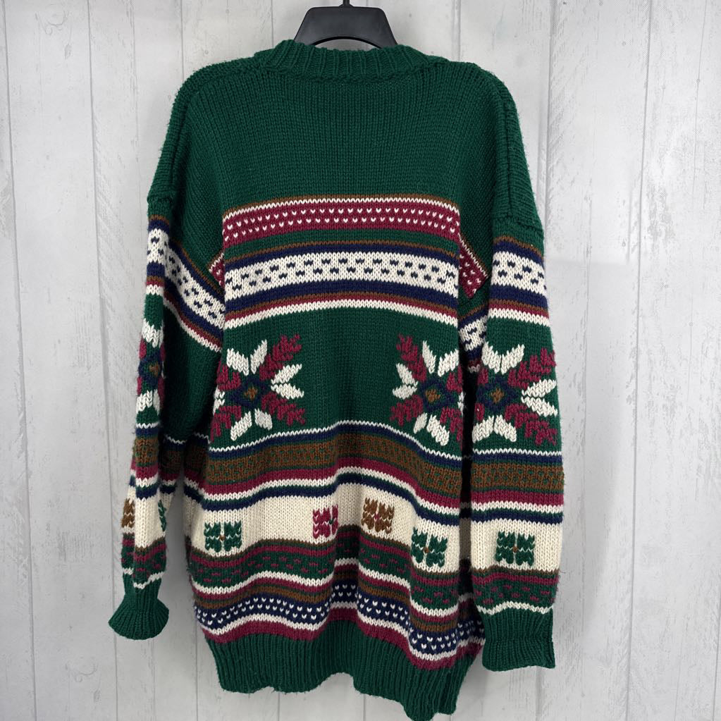 L fair isle button down sweater