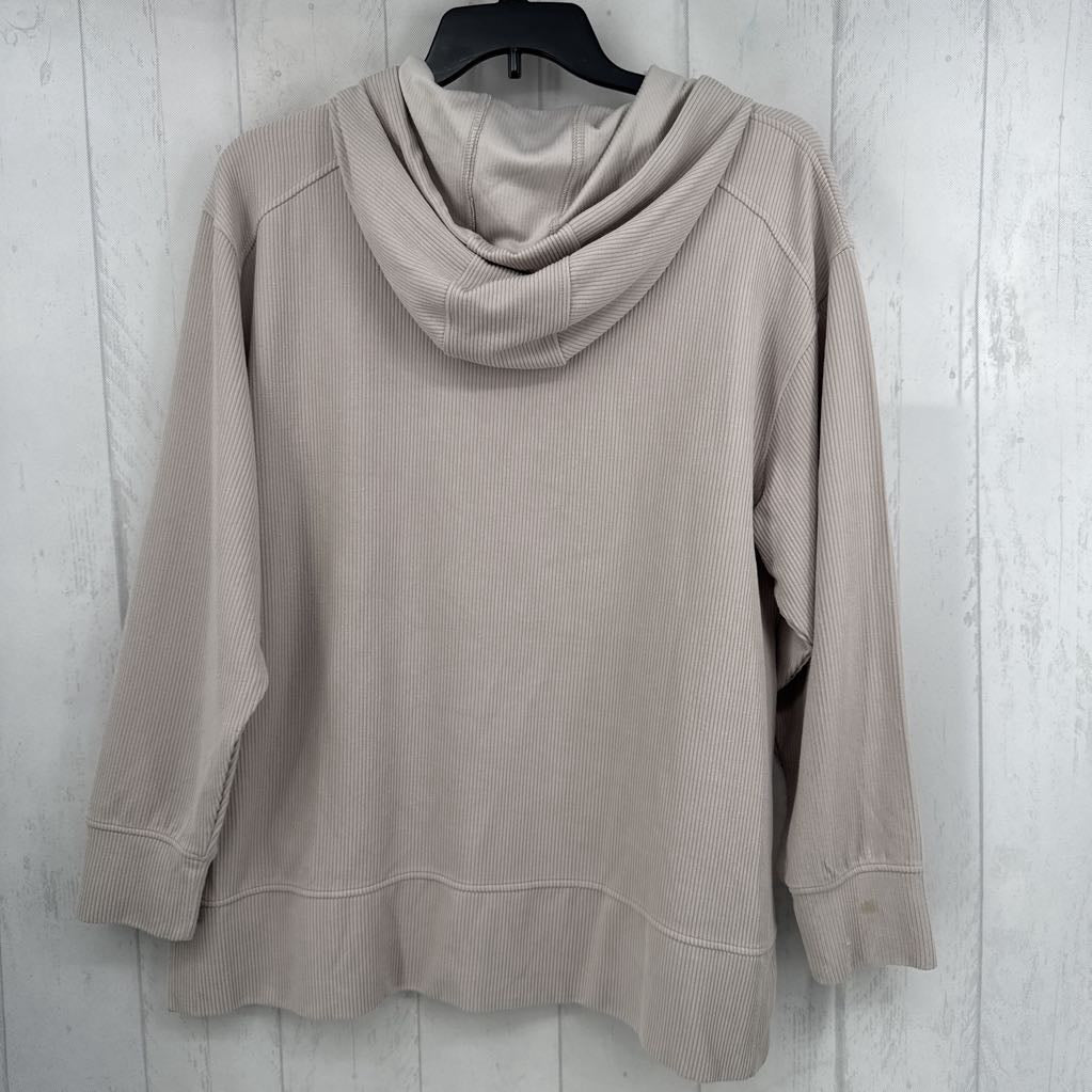 L ribbed hoodie