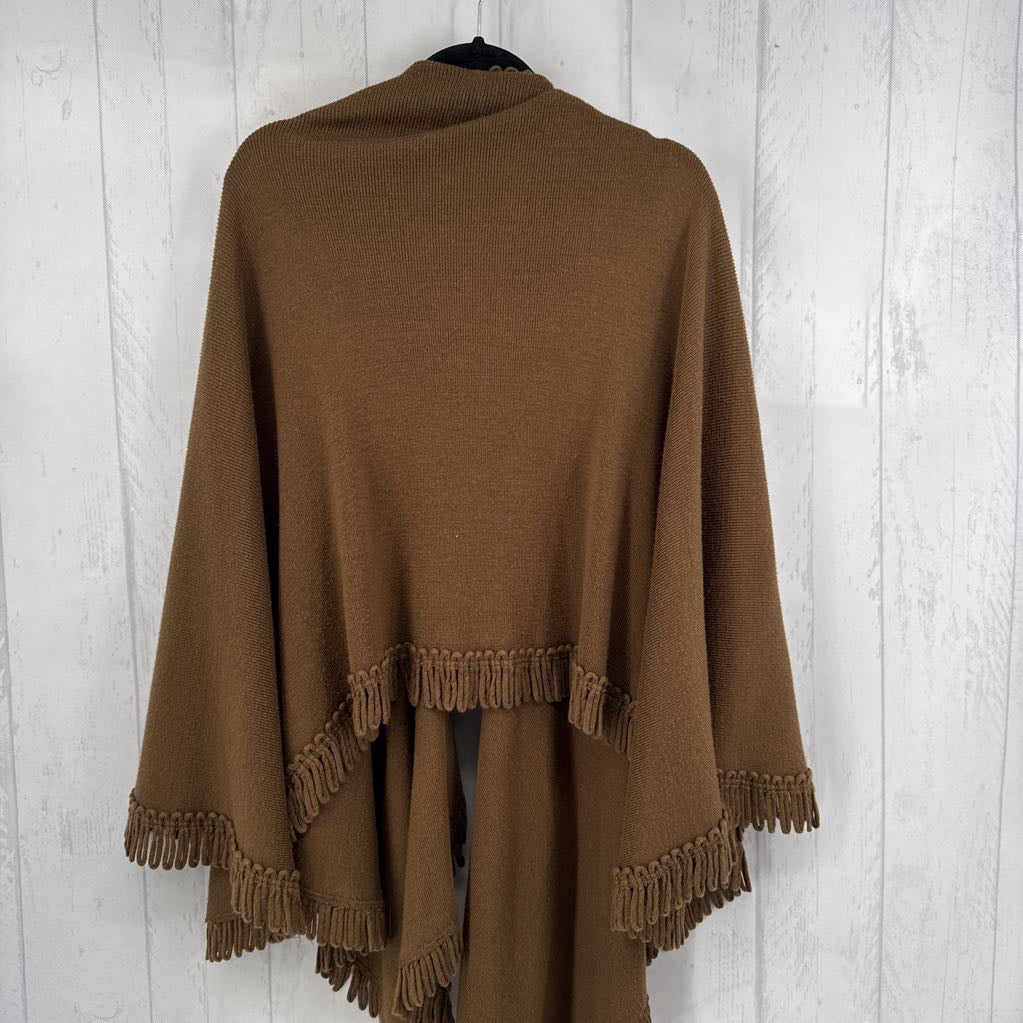 O/S knit fringe ruana