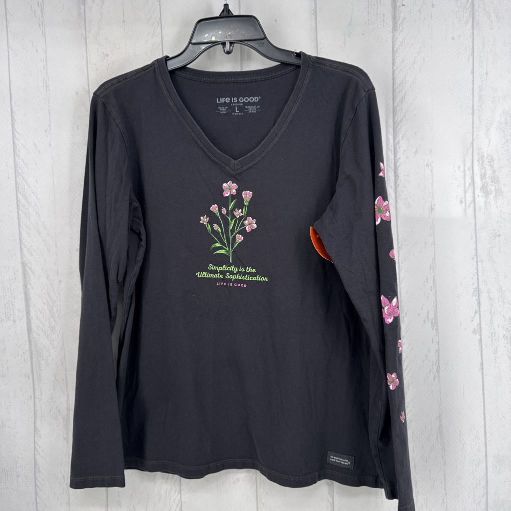 L floral graphic l/s tee-