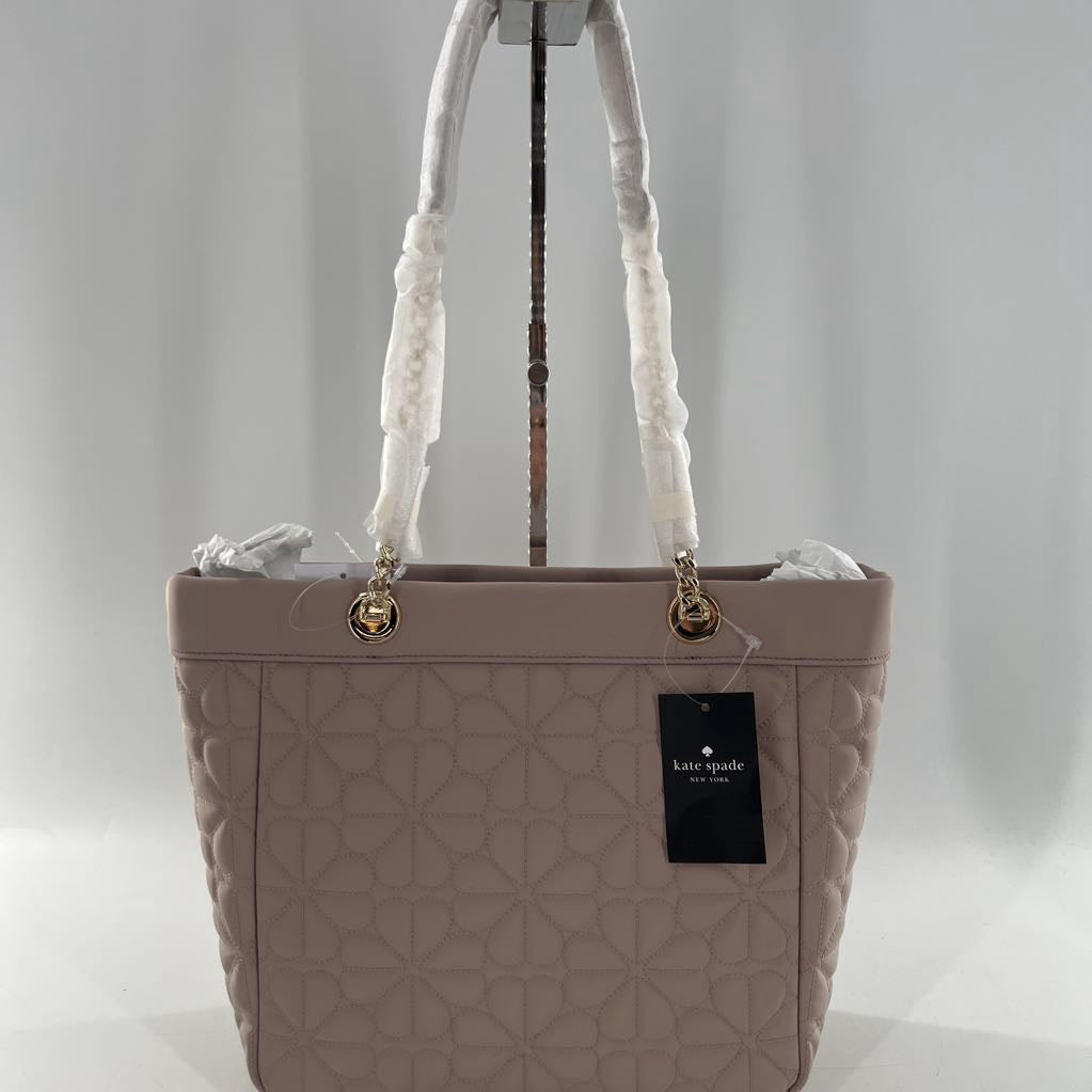 R349 spade flower quilted tote