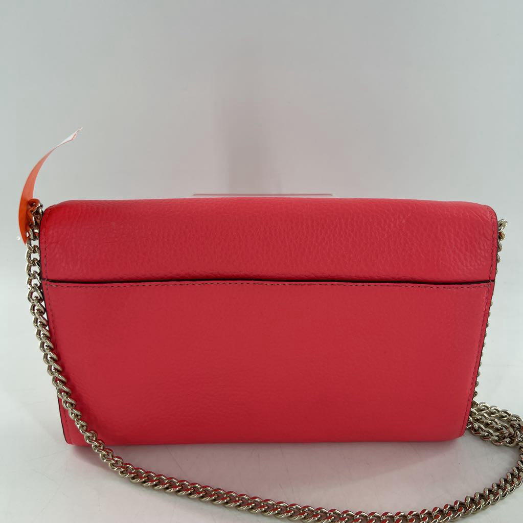 pebbled leather chain strap crossbody