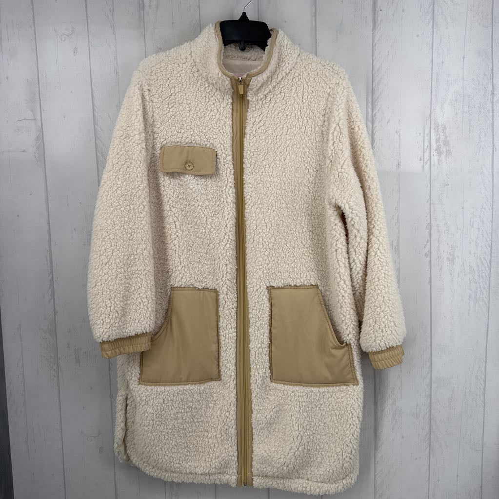 M sherpa zip-up jacket