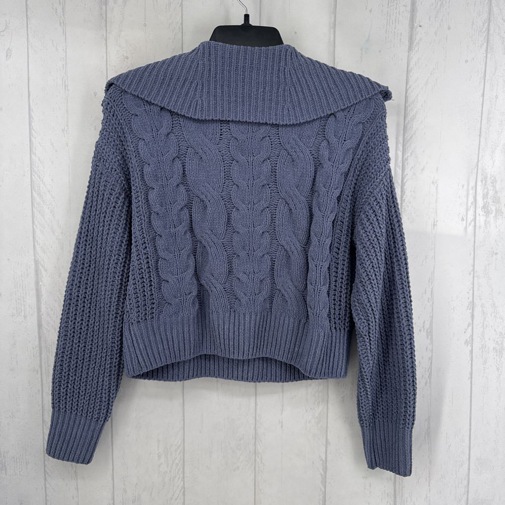 S cable knit 1/2 zip sweater
