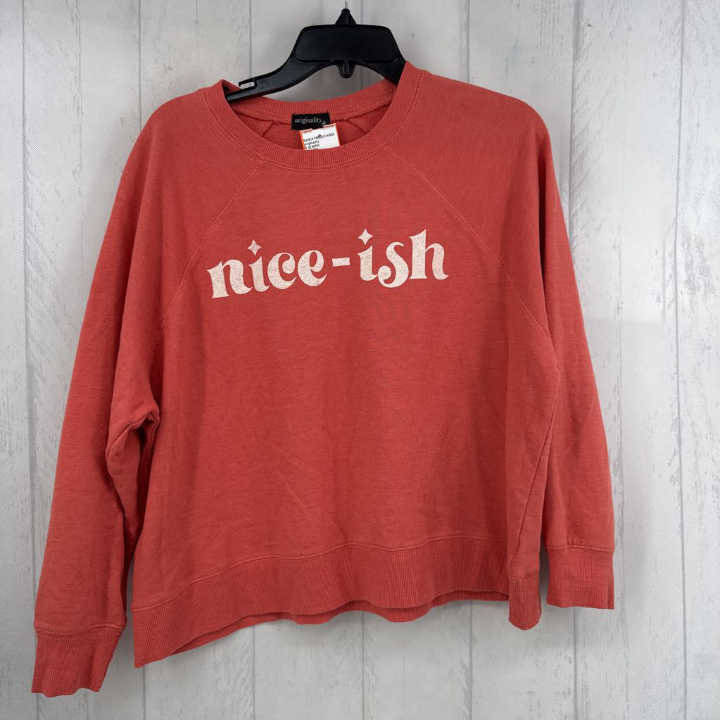 S graphic sweatshirt-nice-ish