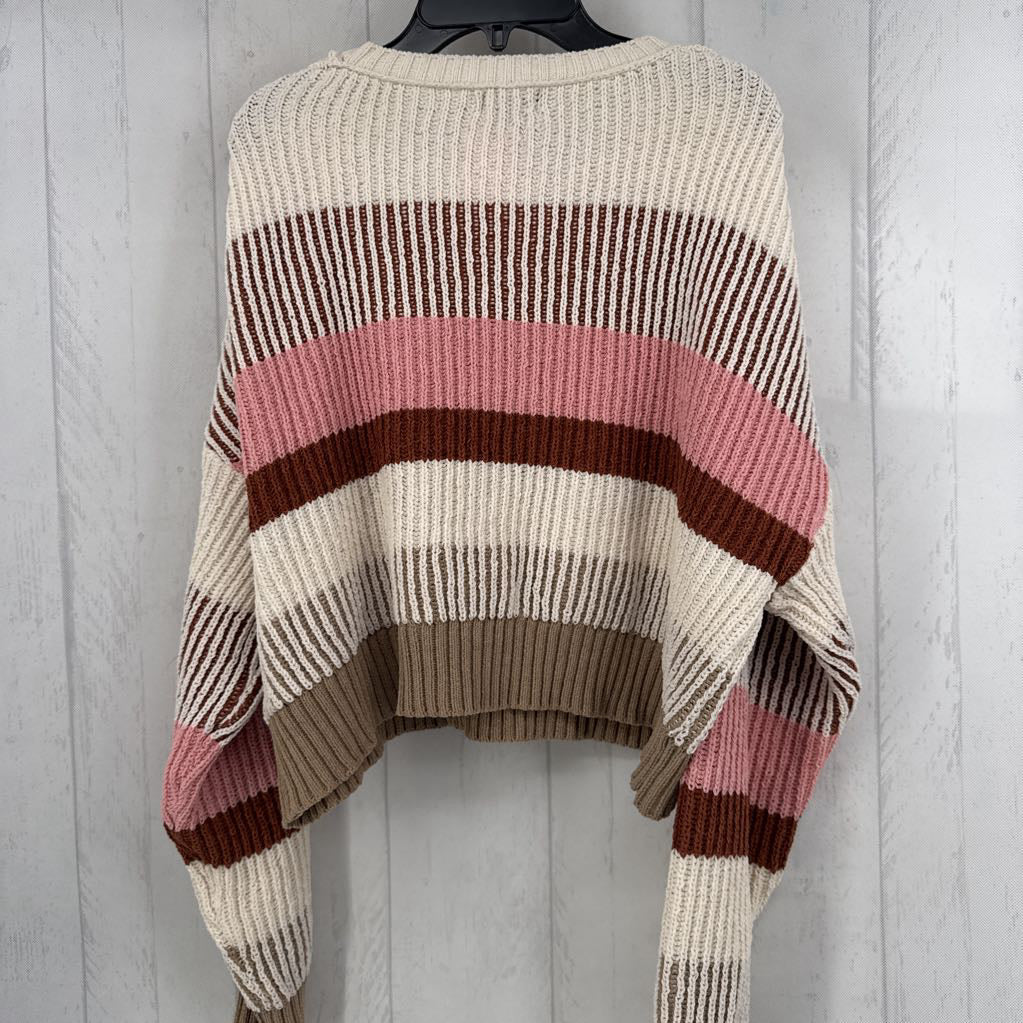 XS striped crop sweater