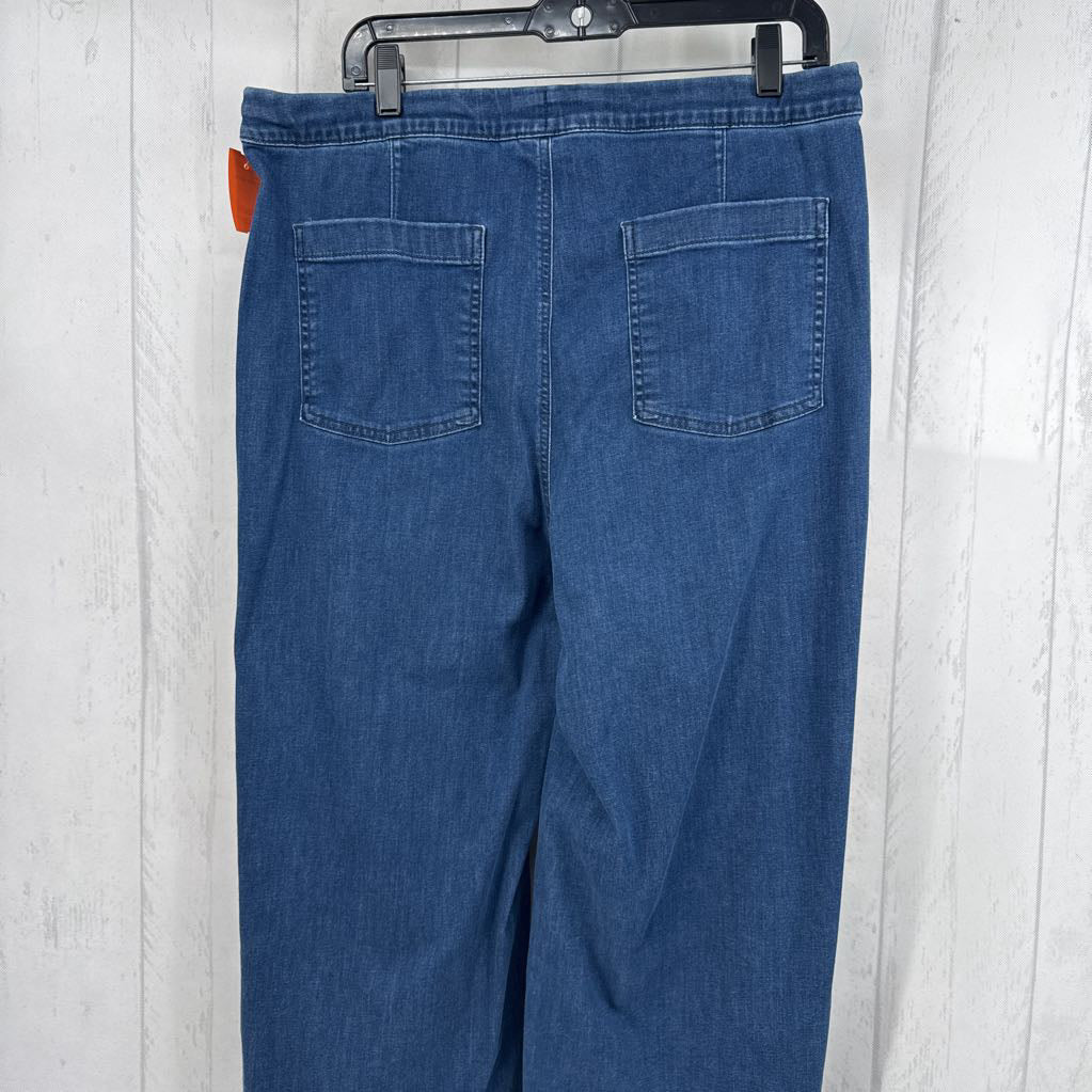 14 pull-on wide leg jean