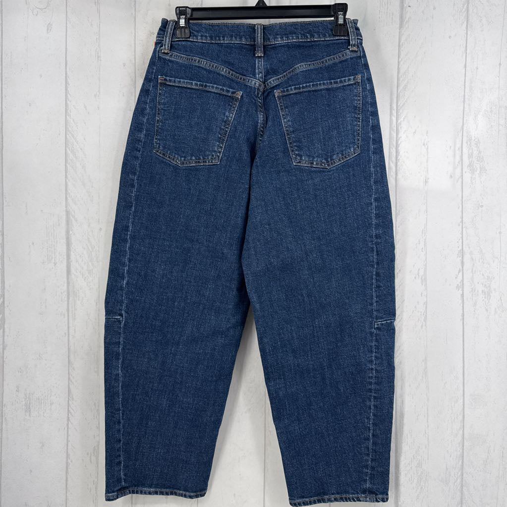 4p hi-rise barrel leg jean