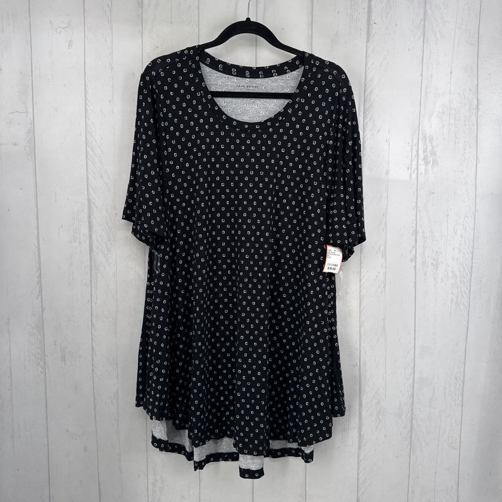 22/24 printed hi-lo s/s tee