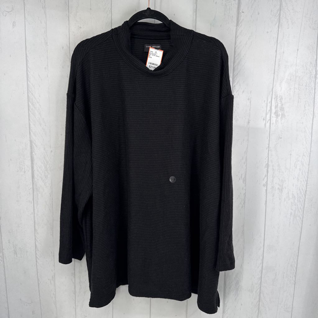 R57 22/24 ribbed mock neck l/s top