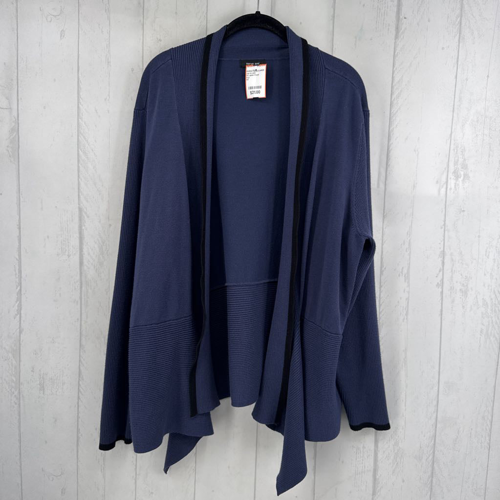 3X open front flowy cardi